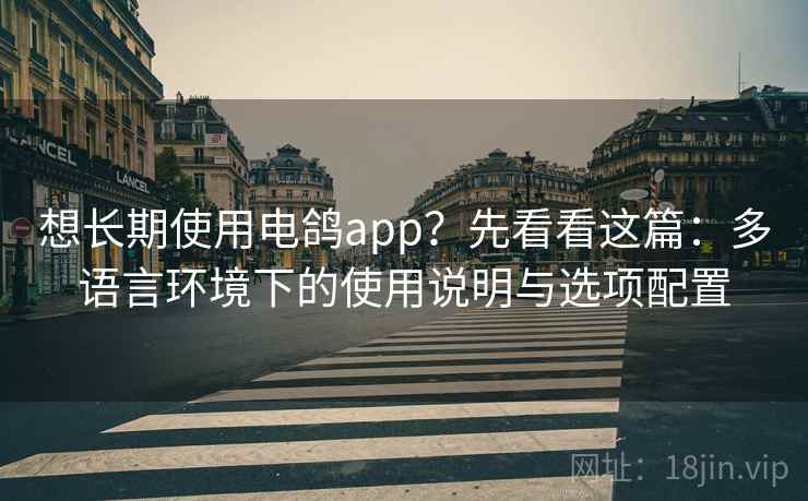 想长期使用电鸽app？先看看这篇：多语言环境下的使用说明与选项配置