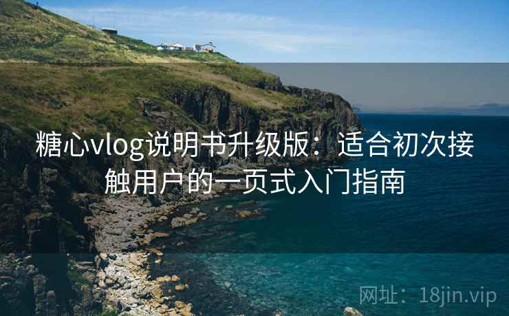 糖心vlog说明书升级版：适合初次接触用户的一页式入门指南