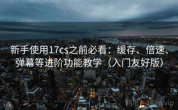 新手使用17cs之前必看：缓存、倍速、弹幕等进阶功能教学（入门友好版）