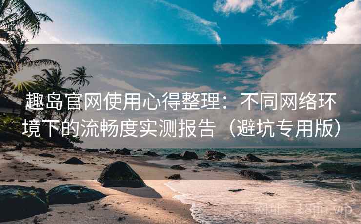 趣岛官网使用心得整理：不同网络环境下的流畅度实测报告（避坑专用版）