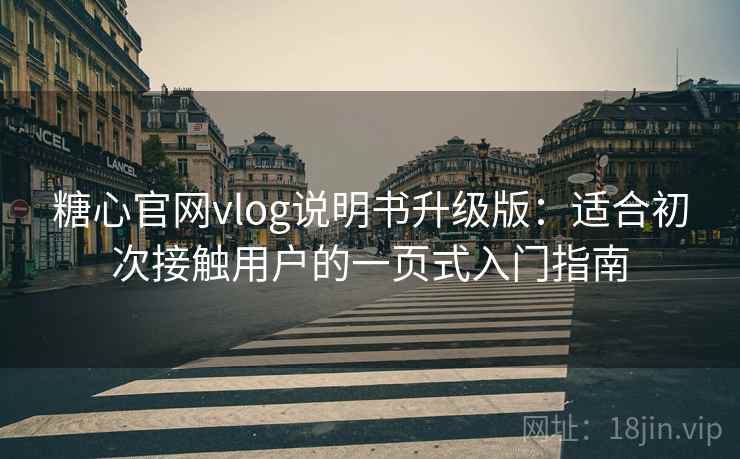 糖心官网vlog说明书升级版：适合初次接触用户的一页式入门指南